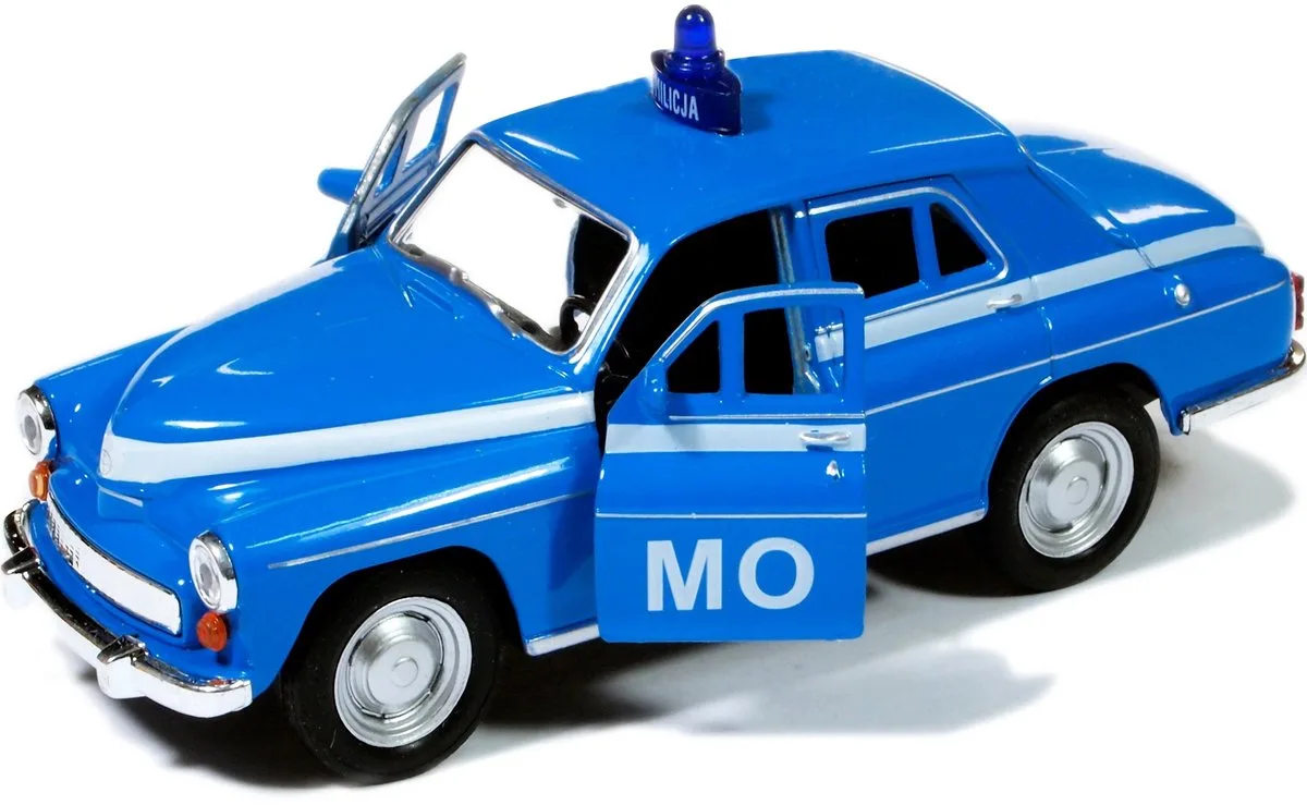 Warschau MO 224 Militsie Auto - Metaal, 1:34-1:39 by Welly in Blue – product photo