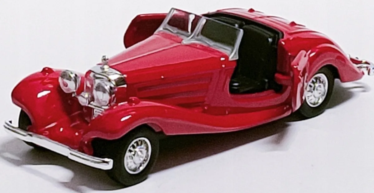 Welly 1936 Mercedes-Benz 500K Cabrio Metaal Modelauto 1:34-39 fra Welly i Rød – produktbillede