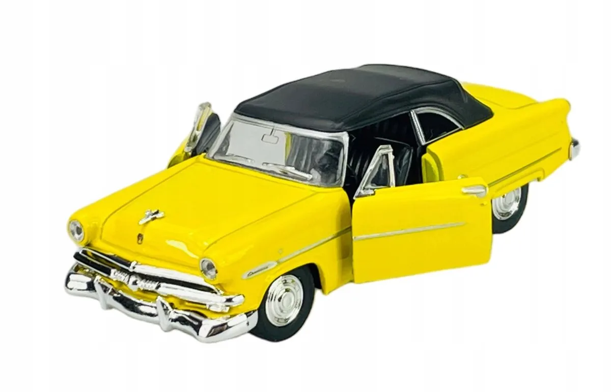 Welly 1953 Ford Crestline Sunliner Geel 1:34 Metaalmodel Auto de Welly – photo du produit