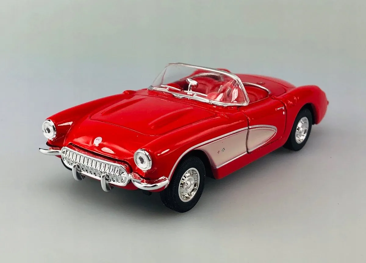 Welly 1957 Chevrolet Corvette Metaal 1:34 Modelauto fra Welly i Rød – produktbillede