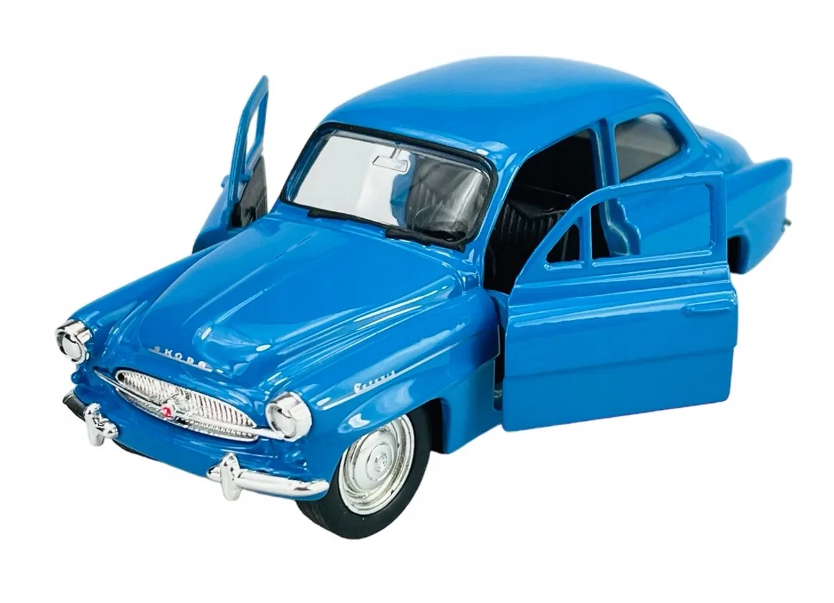 Welly 1959 Skoda Octavia Metaalmodel 1:34 - 1:39 fra Welly i Blå – produktbillede