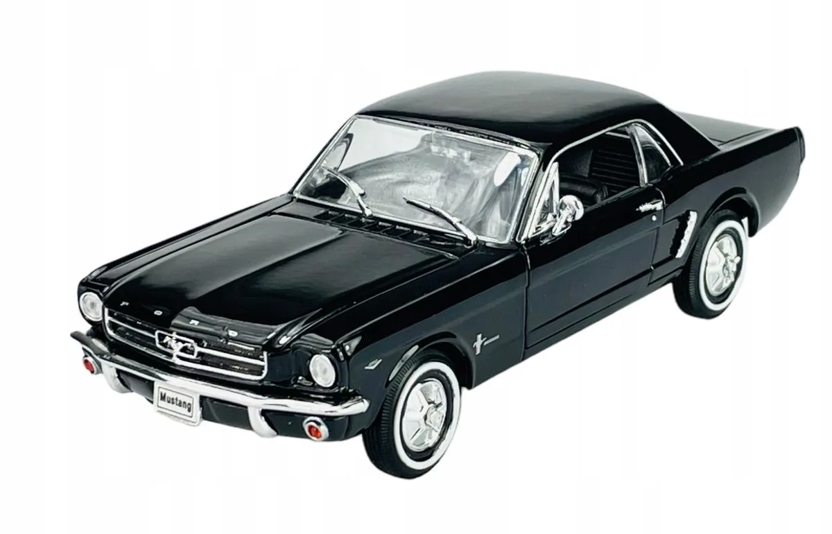 Welly 1964 1/2 Ford Mustang Coupe Metaal Model 1:24 fra Welly i Sort – produktbillede