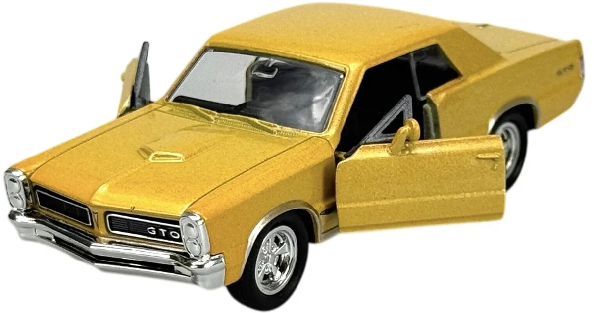 Welly 1965 Pontiac GTO Gouden Metalen Modelauto Schaal 1:34 fra Welly i Guld – produktbillede