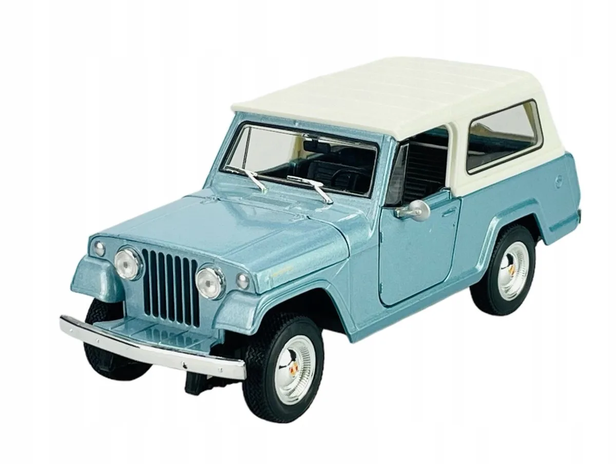 Welly 1967 Jeepster Commando Station Wagon Blauw Metaal 1:24 Model från Welly – produktbild