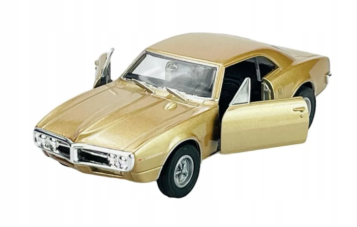 Welly 1967 Pontiac Firebird Gouden Metalen Modelauto 1:34 fra Welly – produktbillede