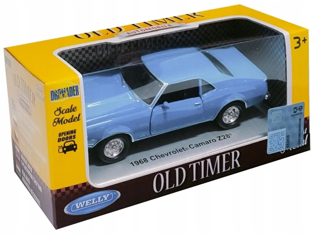 Welly 1968 Chevrolet Camaro Z28 Metaal Schaal 1:34-1:39 by Welly in Blue – product photo