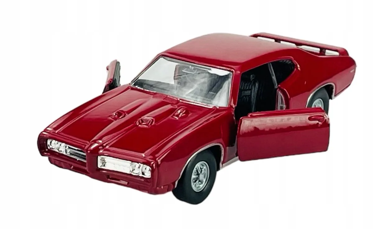 Welly 1969 Pontiac GTO Metaal Model Auto Rood 1:34 Speelgoed fra Welly – produktbillede
