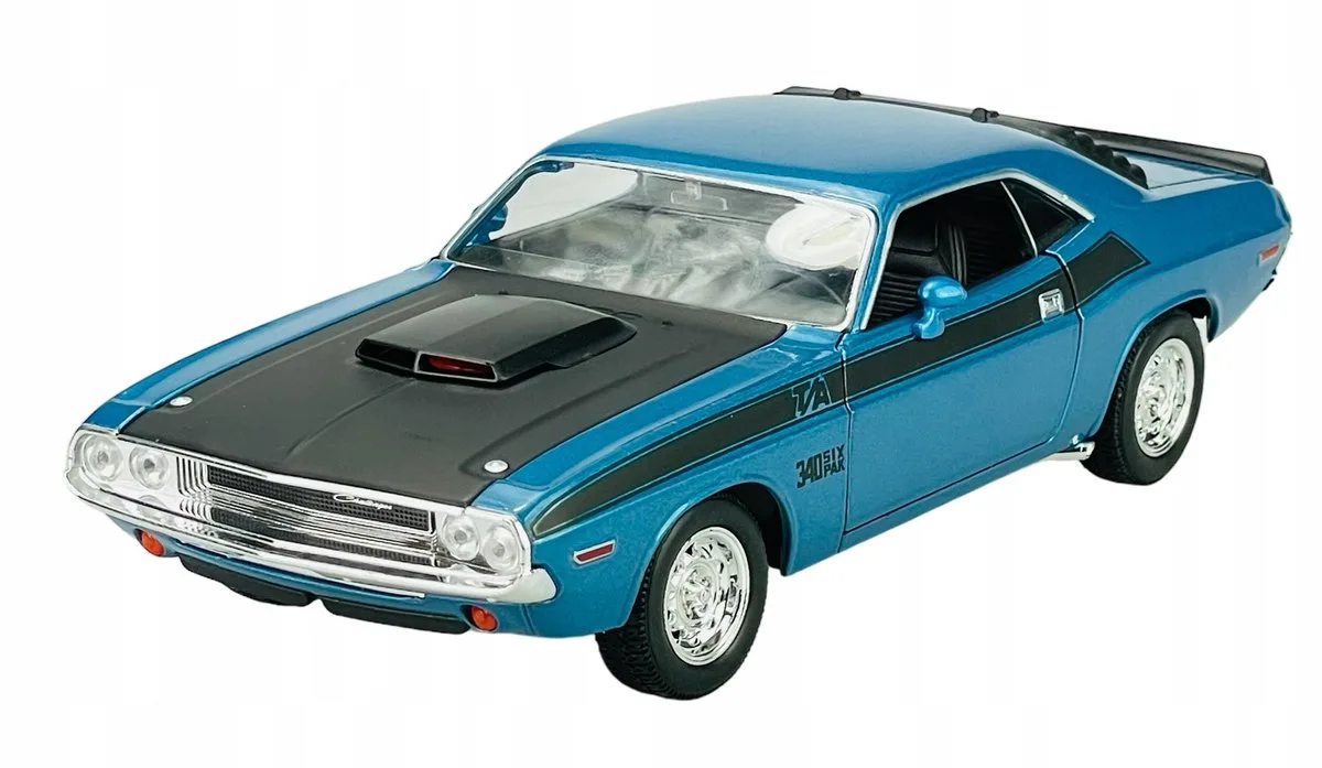 Welly 1970 Dodge Challenger T/A Blauw Metaal Model 1:24 van Welly – productfoto