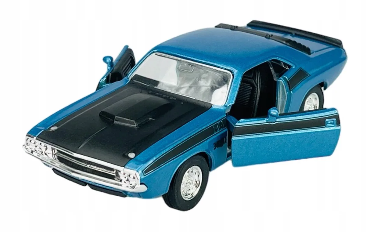 Welly 1970 Dodge Challenger T/A Blauw Metaal Model 1:34 von Welly – Produktfoto