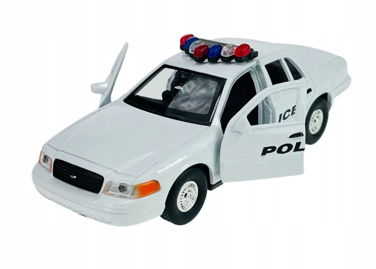 Welly 1999 Ford Crown Victoria Politie Auto Model 1:34 Metaal van Welly in Wit – productfoto