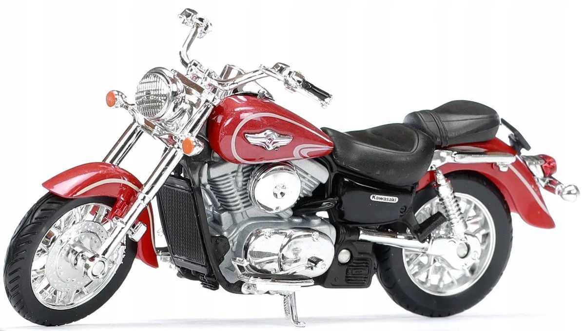 Welly 2002 Kawasaki Vulcan 1500 Classic Motorfiets Schaal 1:18 by Welly in Bordeauxrood – product photo