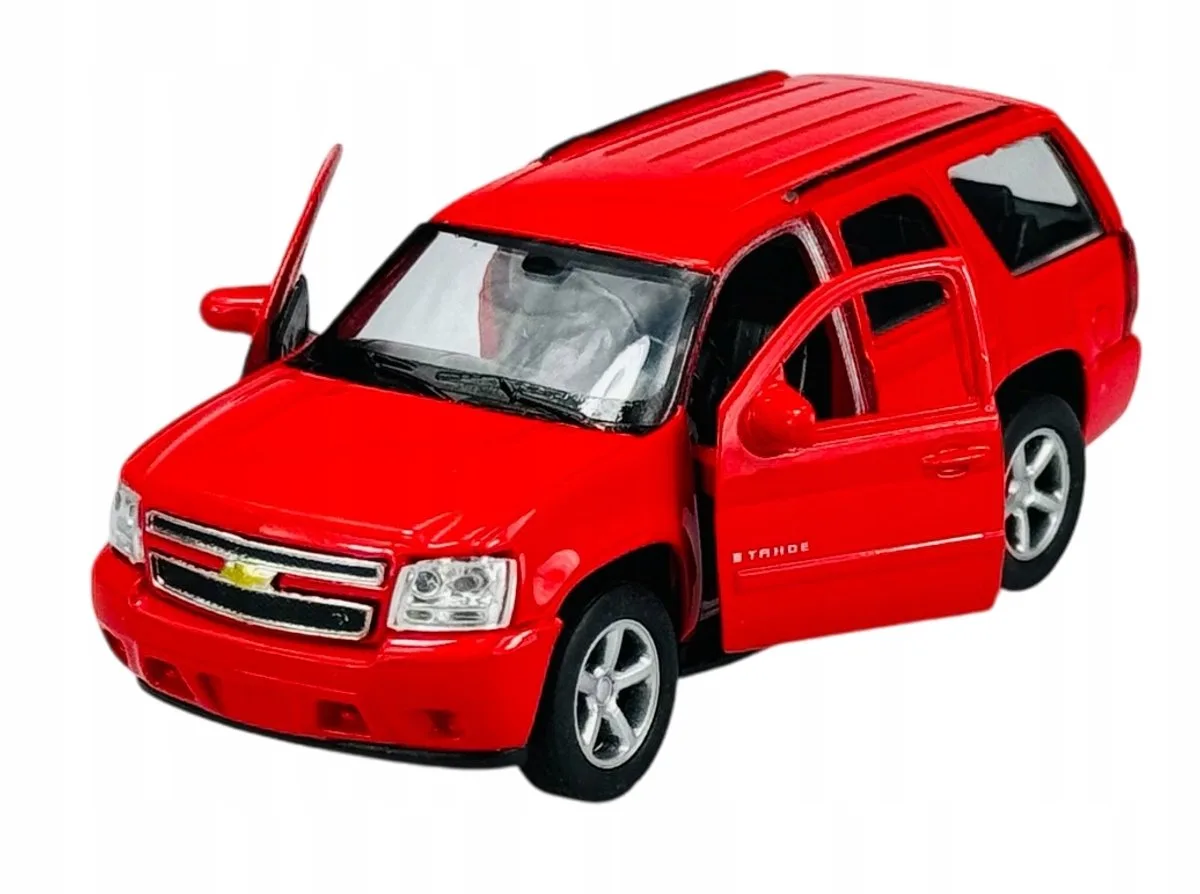Welly 2008 Chevrolet Tahoe Metaal Rood Schaal 1:34 Speelgoedauto fra Welly – produktbillede