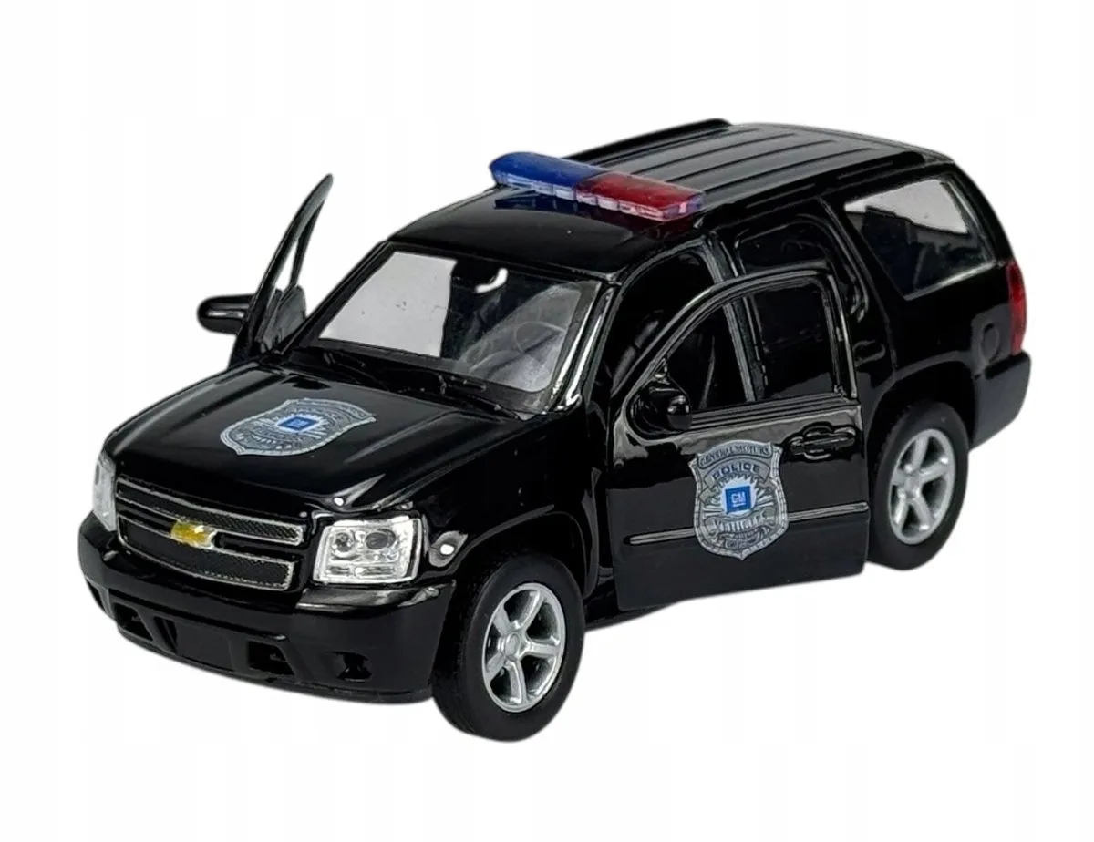 Welly 2008 Chevrolet Tahoe Politie Modelauto Metaal 1:34 Zwart von Welly – Produktfoto