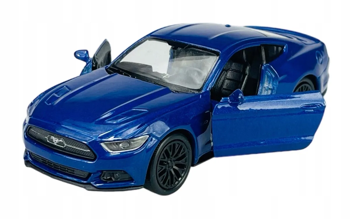 Welly 2015 Ford Mustang GT Metaal Modelauto 1:34 fra Welly i Blå – produktbillede