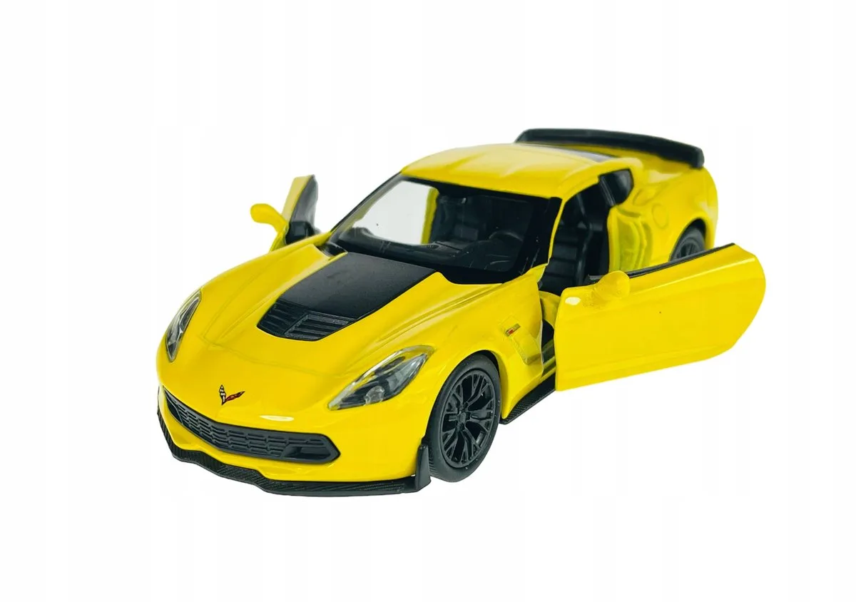 Welly 2017 Chevrolet Corvette Z06 1:34 Metaalmodel Auto by Welly in Yellow – product photo