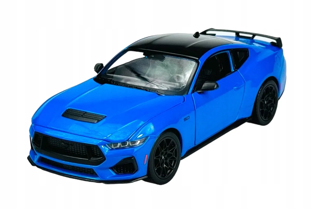 Welly 2024 Ford Mustang GT metalen modelauto 1:24 nieuw de Welly en Bleu – photo du produit