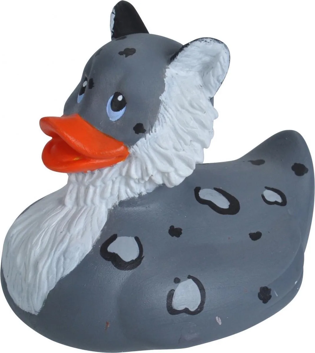 Badeend Sneeuw Luipaard Junior 10 Cm van Wild Republic in Grijs – productfoto