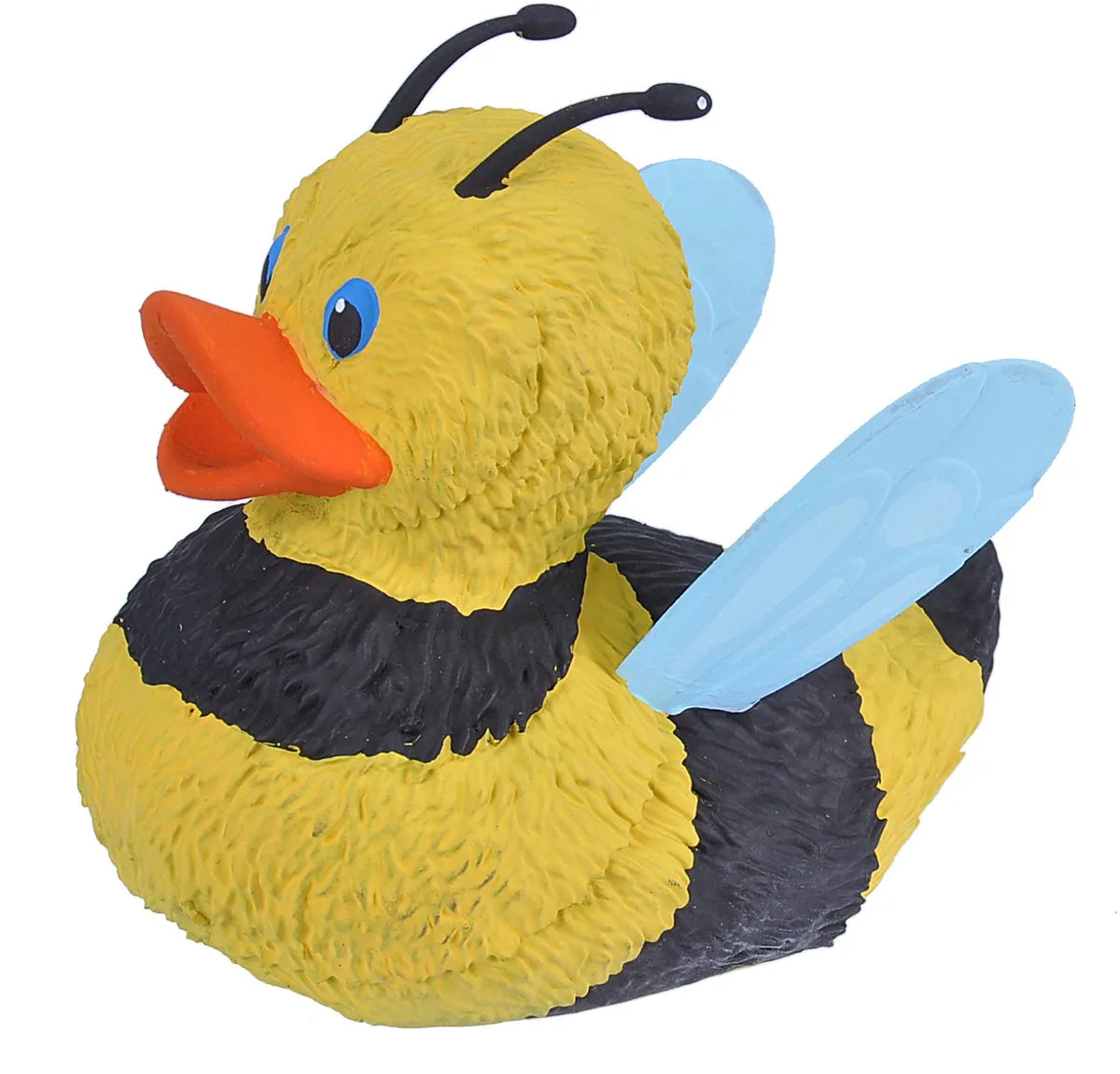 Bij badeendje - rubber - 10 cm - zwart/geel - badderen - speelgoed - badartikelen de Wild Republic en Noir – photo du produit