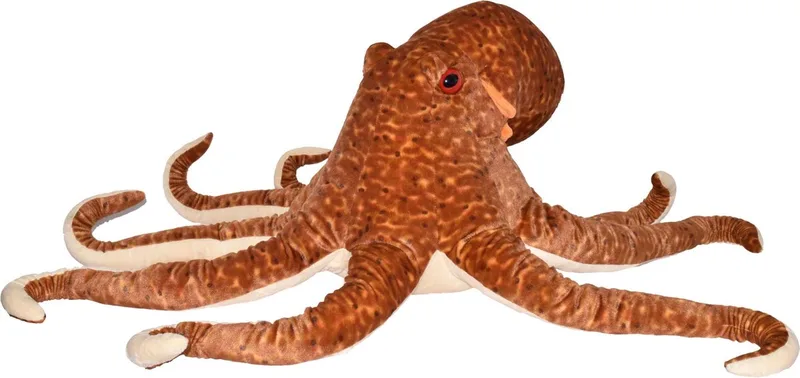 inktvis/Octopus pluche knuffeldier - 76 cm - extra groot - knuffels - Speelgoed voor kinderen by Wild Republic in Brown – product photo