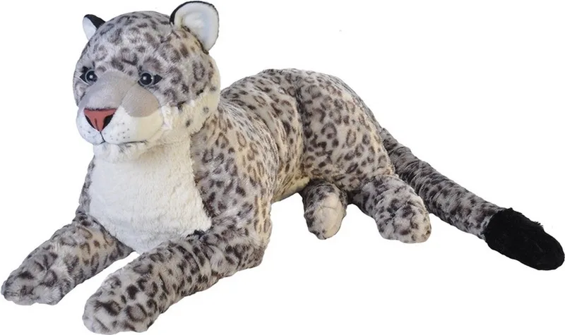 Knuffel Luipaard Junior 76 Cm Pluche Wit/grijs by Wild Republic in Grey – product photo