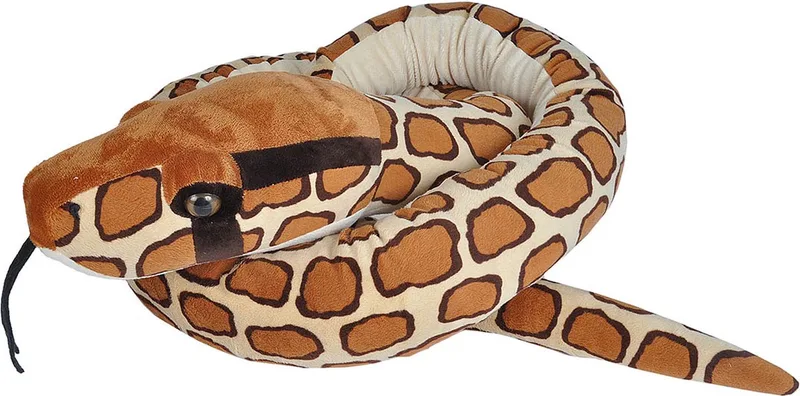 Pluche birmese python - knuffeltje - 280 cm - slangen knuffels - wilde dieren by Wild Republic in Beige, Brown – product photo