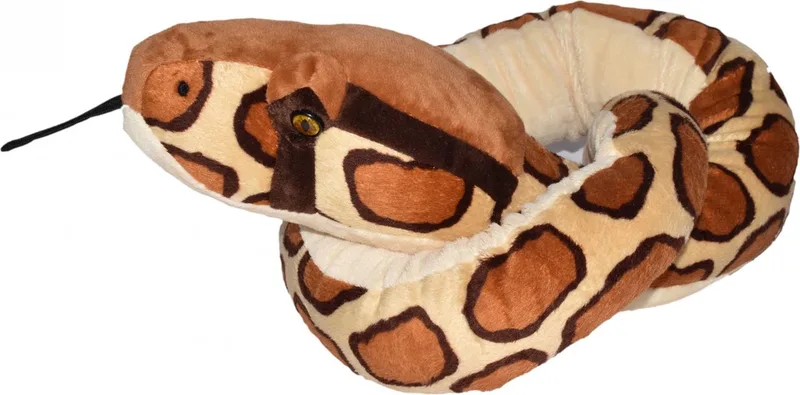 Pluche birmese python slang - knuffel dier - 137 cm - reptielen - slangen von Wild Republic in Donkerbruin – Produktfoto