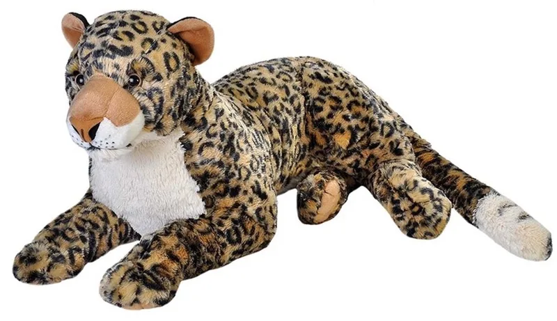 Pluche dieren luipaard knuffel - 76 cm - knuffeldieren uit Afrika - groot formaat van Wild Republic in Bruin – productfoto
