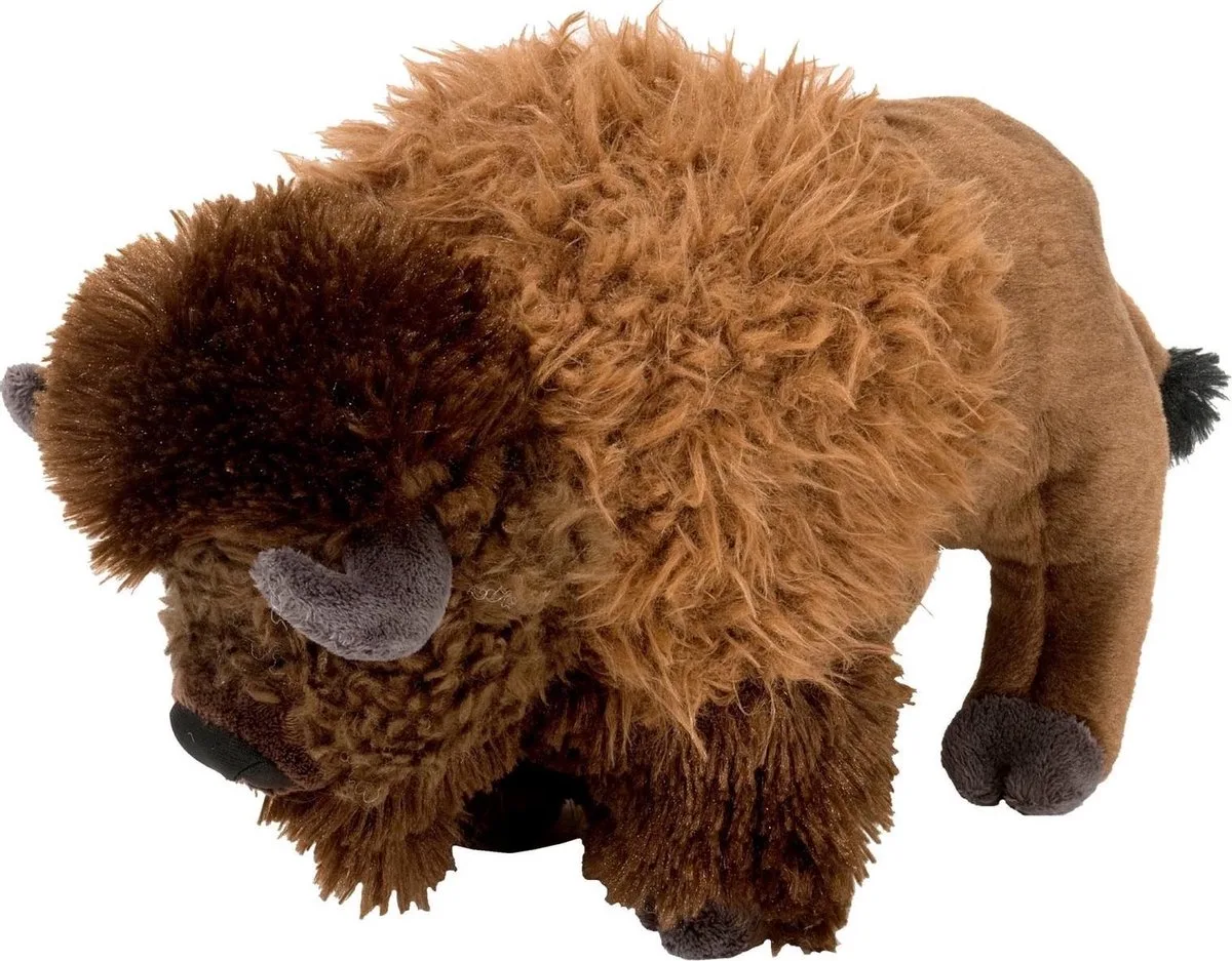 pluche knuffel bizon - 30 cm - knuffeldieren - Buffels de Wild Republic en Noir – photo du produit