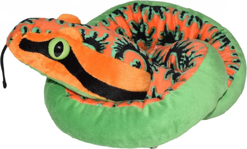 pluche knuffel slang - 137 cm - slangen knuffels - Cadeau by Wild Republic in Orange – product photo