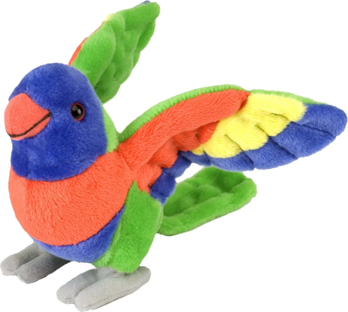 Pluche Lori papegaaien vogel knuffel - 25 x 20 x 10 cm - Tropische papegaaien knuffels de Wild Republic en Multicolore – photo du produit
