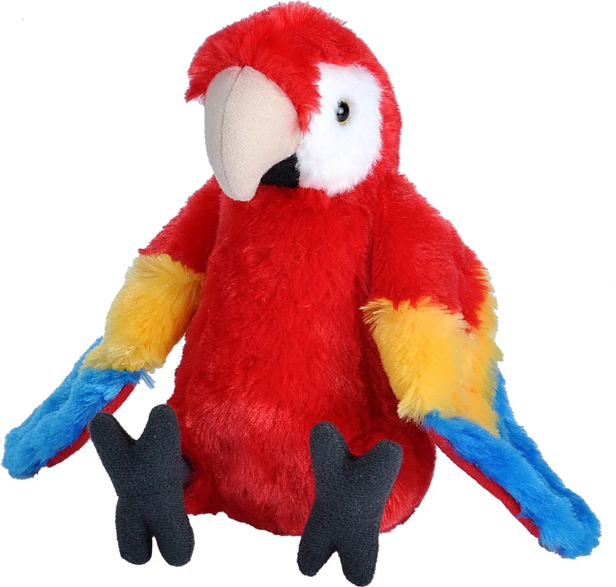 Pluche Papegaai/Ara - knuffel vogel - 20 cm - bos vogel knuffel by Wild Republic in Red – product photo