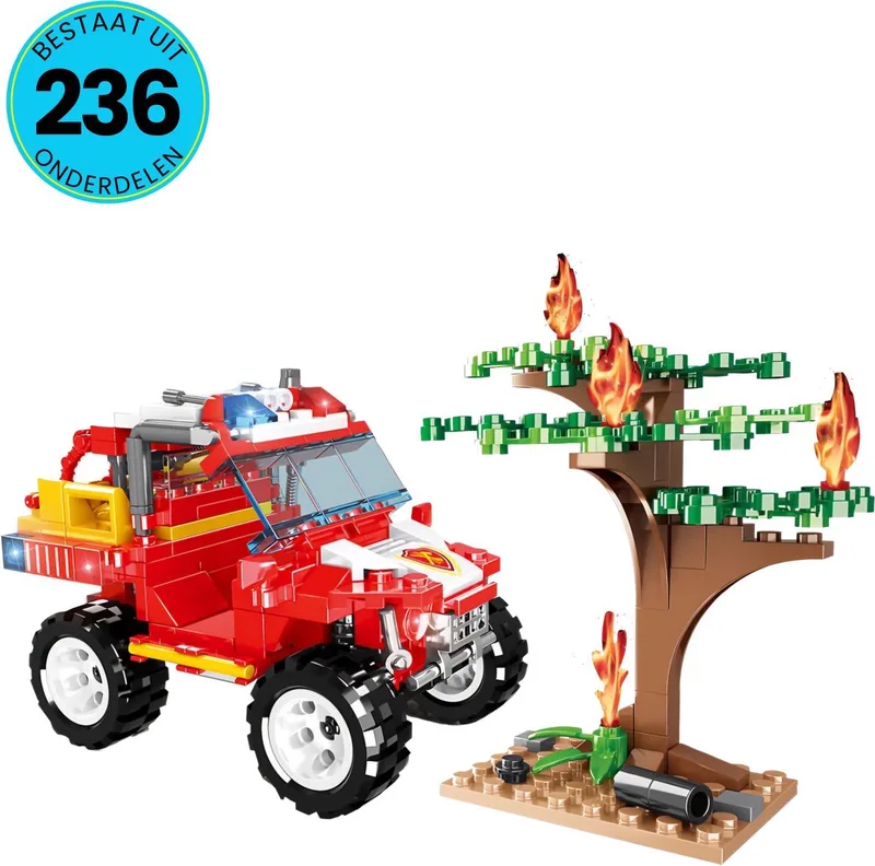 Brandweerauto Speelgoed Set Geschikt Voor LEGO - 236 Bouwstenen - Vanaf 6 Jaar - Bouwpakket - STEM Speelgoed - Speelset - Bouwspeelgoed - Inclusief Handleiding by WOMA in Verschillende kleuren – product photo