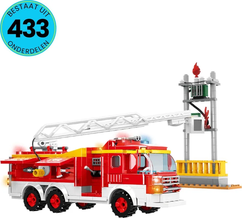 Brandweerauto Speelgoed Set Geschikt Voor LEGO - 433 Bouwstenen - Vanaf 6 Jaar - Bouwpakket - STEM Speelgoed - Bouwsets - Bouwspeelgoed - Inclusief Handleiding von WOMA in Verschillende kleuren – Produktfoto