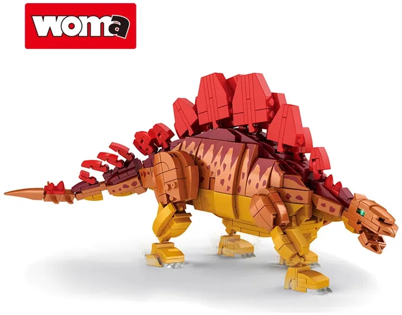 Dino Speelgoed Set Geschikt Voor LEGO - Vanaf 6 Jaar - 697 Bouwstenen - Bouwset - STEM Speelgoed - Bouwsets - Bouwspeelgoed - Inclusief Handleiding van WOMA in Stegosaurus – productfoto