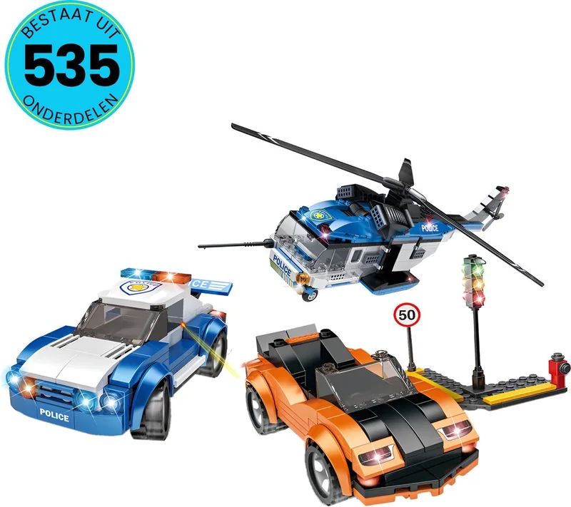 Politie Speelgoed Set Geschikt Voor LEGO - 535 Bouwstenen - Vanaf 6 Jaar - Bouwset - STEM Speelgoed - Bouwsets - Bouwspeelgoed - Inclusief Handleiding van WOMA in Anti Riot Force – productfoto