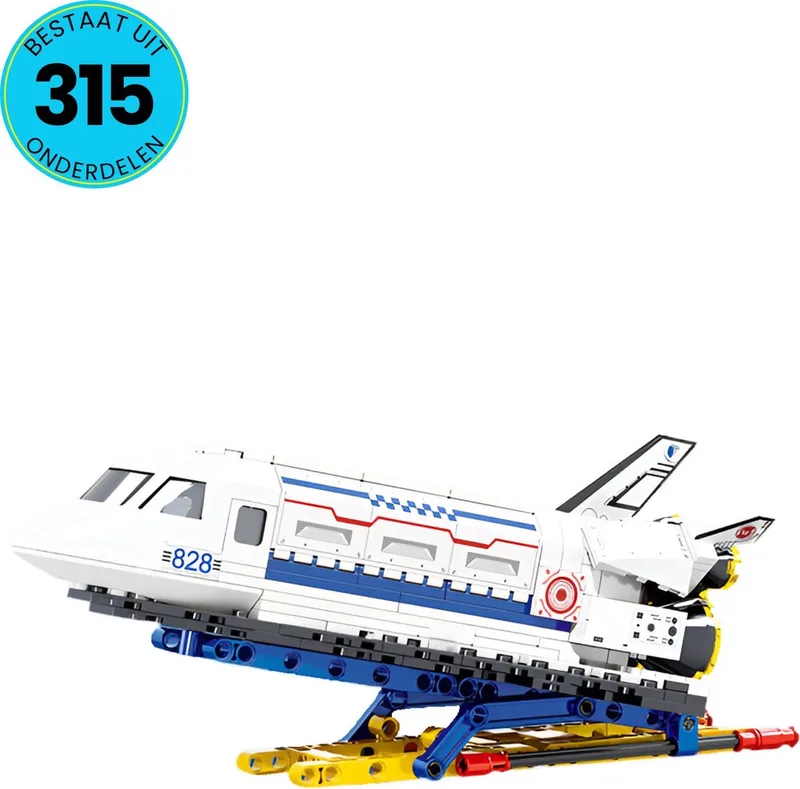Ruimteschip Speelgoed Set Geschikt Voor LEGO - 315 Bouwstenen - Vanaf 6 Jaar - Bouwset - STEM Speelgoed - Bouwsets - Bouwspeelgoed - Inclusief Handleiding by WOMA in Space Shuttle – product photo
