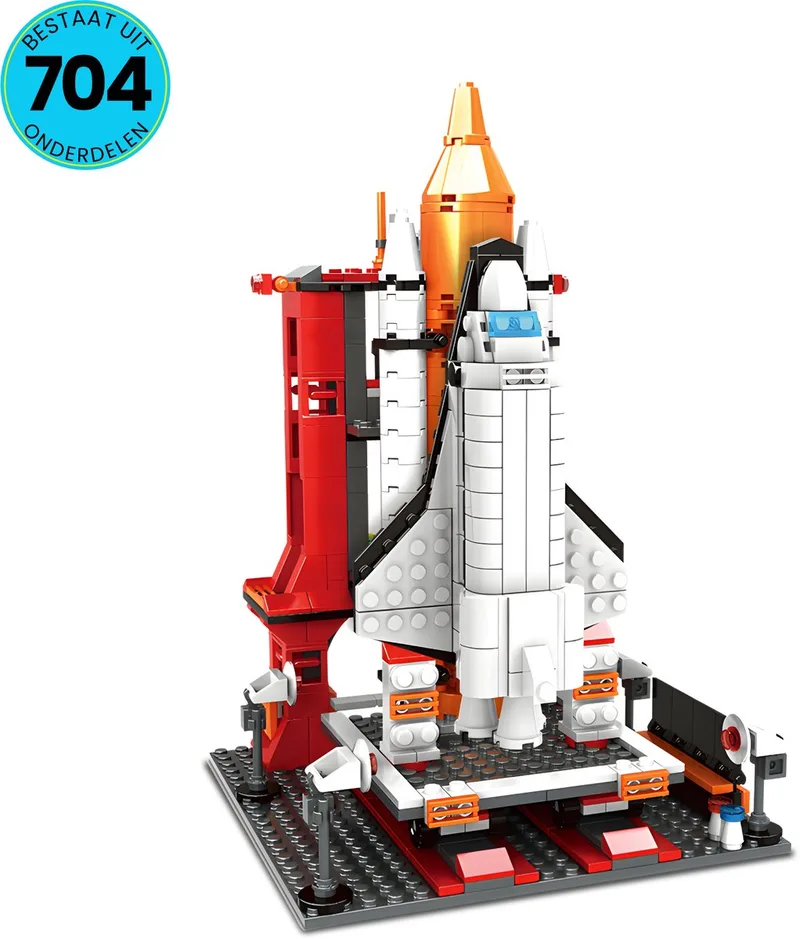 Ruimteschip Speelgoed Set Geschikt Voor LEGO - 704 Bouwstenen - Vanaf 6 Jaar - Space Shuttle - Bouwset - STEM Speelgoed - Bouwsets - Bouwspeelgoed - Inclusief Handleiding de WOMA en Verschillende kleuren – photo du produit
