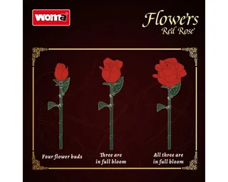Woma 11156 Rozen BIoemen Boeket bouwset | Botanical Flowers Collection 2025 modelbouw | Classic Creator bonsai speelgoed bouwpakketten voor volwassenen & kinderen | DIY icons kunstbIoemen bloemenpracht geschikt voor Iego | bouwdoos met 443 bouwstenen de WOMA en Rode Rozen, 443 bloks – photo du produit 3 sur 5