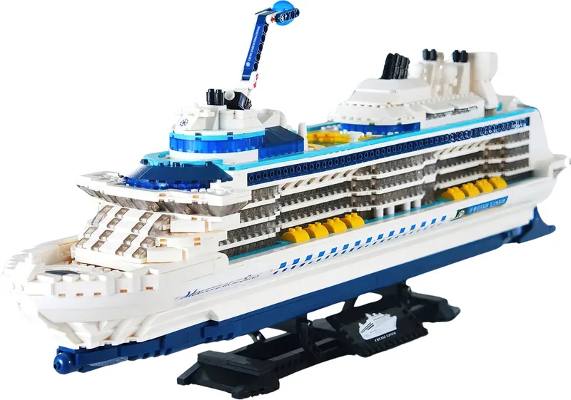 Cruiseschip | Classic creator boot | Technic ideas | STEM educatief speelgoed bouwpakket niet compatibel met lego mould king mega bloks | Cruise schip modelbouw voor volwassenen & kinderen | 2428 bouwstenen de Zhe Gao en Boten – Cruise schip, 2428 blokken – photo du produit