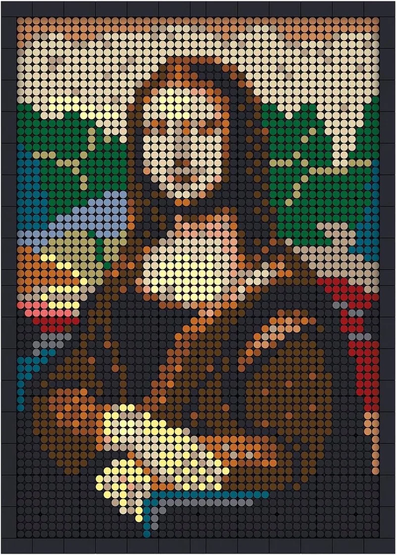 Mona Lisa schilderij bouwset | Wall pixel art model kit | Mozaiek diamond painting fotolijst | Classic Creator STEM speelgoed | Niet compatibel met lego mould king mega | Icons kunst modelbouw voor volwassenen & kinderen | 3624 bloks de Zhe Gao en Modelbouw – Mona Lisa, 3624 blokken – photo du produit