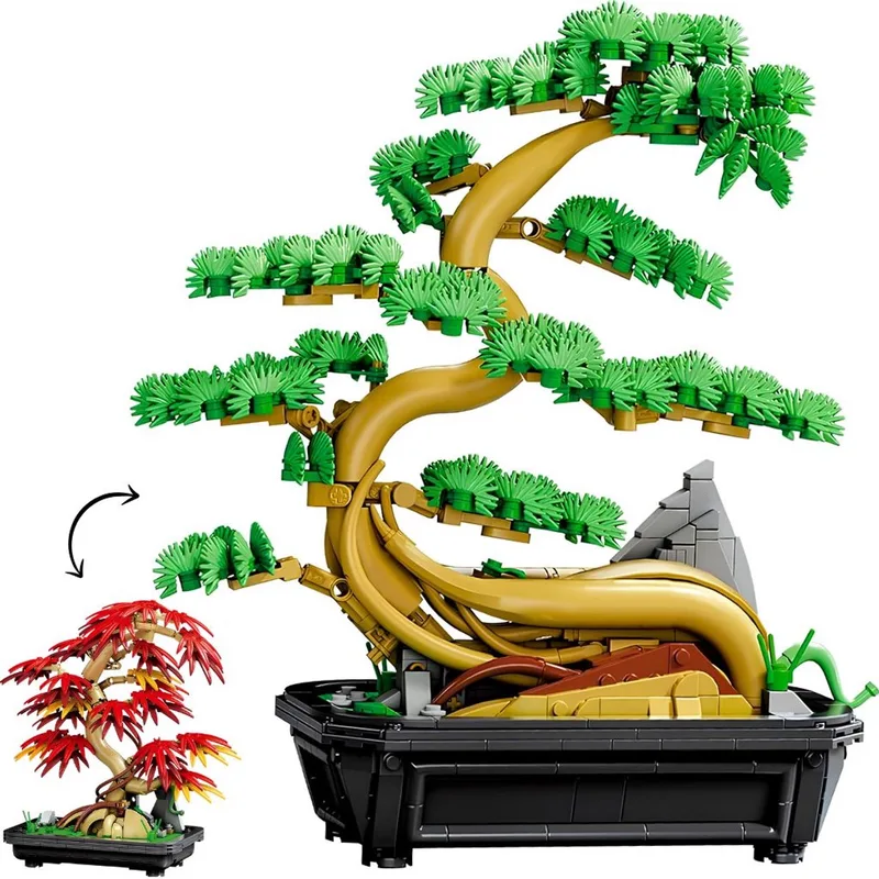 Zhe Gao 3033 Bonsai bloemen 2 in 1 plantje bouwset | Botanical Bonsai | Sakura Flowers Collection | Classic Creator STEM speelgoed bouwpakket niet geschikt voor lego | Decoratie modelbouw voor volwassenen en kinderen | Bouwdoos met 102 3 bouwstenen von Zhe Gao in Bloemen: 2 in 1 Bonsai, 1023 blokken – Produktfoto