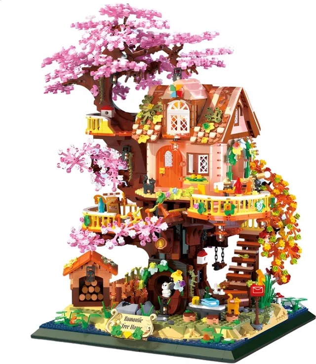Zhe Gao 612010 Bonsai Boomhut Bloemen bouwset | Architecture icons creator modelbouw | educatief constructie speelgoed bouwpakketten voor volwassenen & kinderen | DIY botanical decoratie niet compatibel met lego | Bouwdoos met 3196 mini bouwstenen