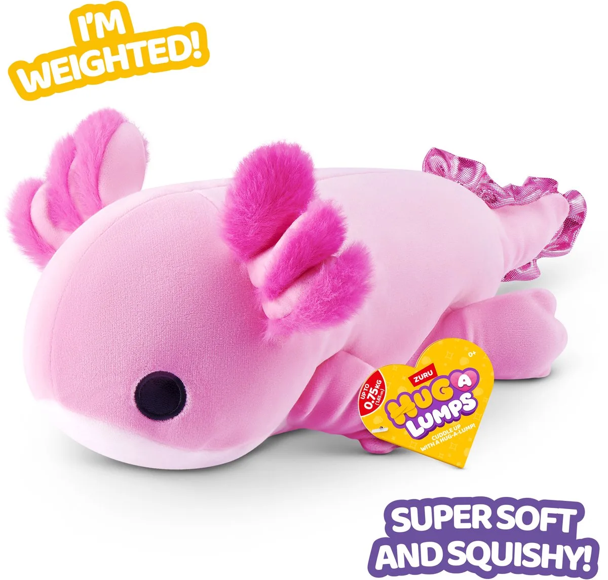 knuffel Axolotl verzwaard pluche 35 cm knuffeldier comfort. van ZURU in Meerkleurig – productfoto