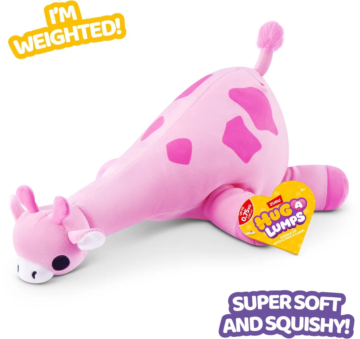 knuffel giraffe verzwaard pluche 35 cm knuffeldier comfort. van ZURU in Meerkleurig – productfoto
