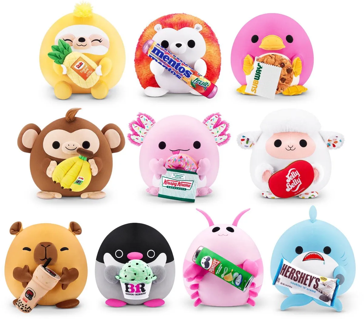 pluche Snackles knuffel 21 cm - verzamelbare speelgoed knuffel. fra ZURU i Flerfarvet – produktbillede