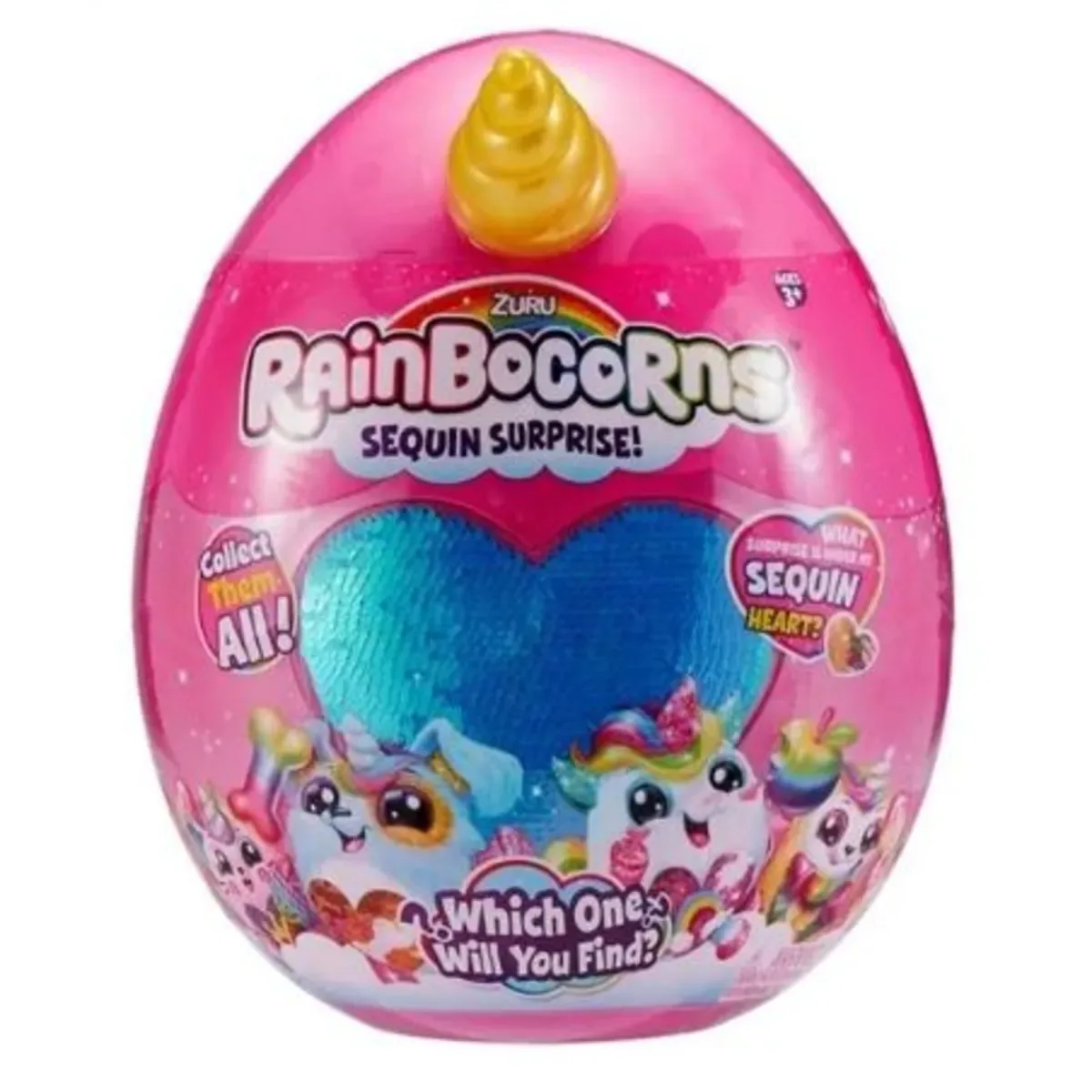 Rainbocorns Sequin Suprise Hipity - Plüsch Einhorn im magischen Ei de ZURU – photo du produit
