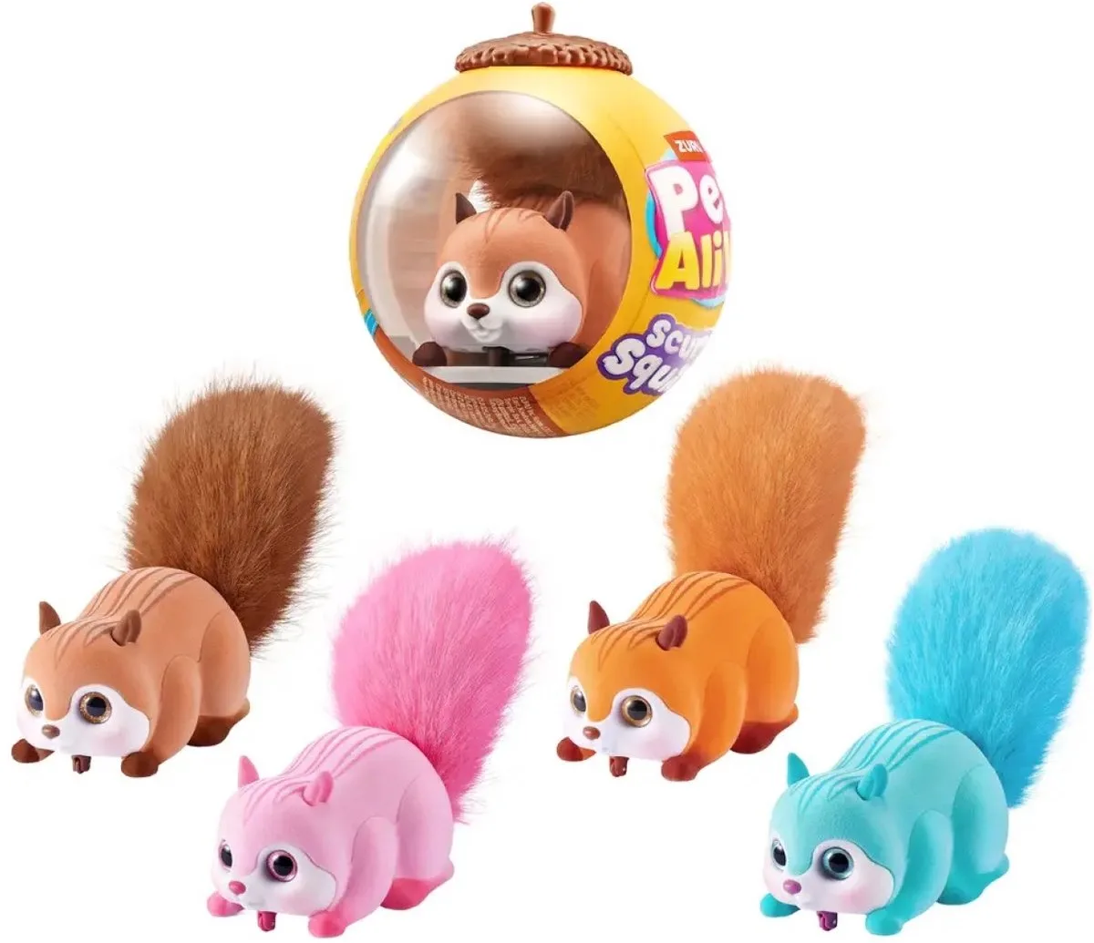 Scurry'n Run – Pluche Eekhoorn – Interactief – Mysterie Capsule van ZURU in Meerkleurig – productfoto