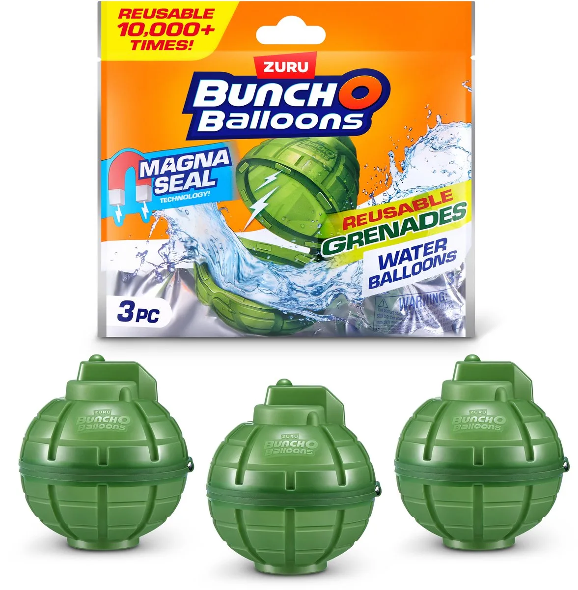 waterballonnen herbruikbaar magnetisch 3-pack milieuvriendelijk. van ZURU in Meerkleurig – productfoto