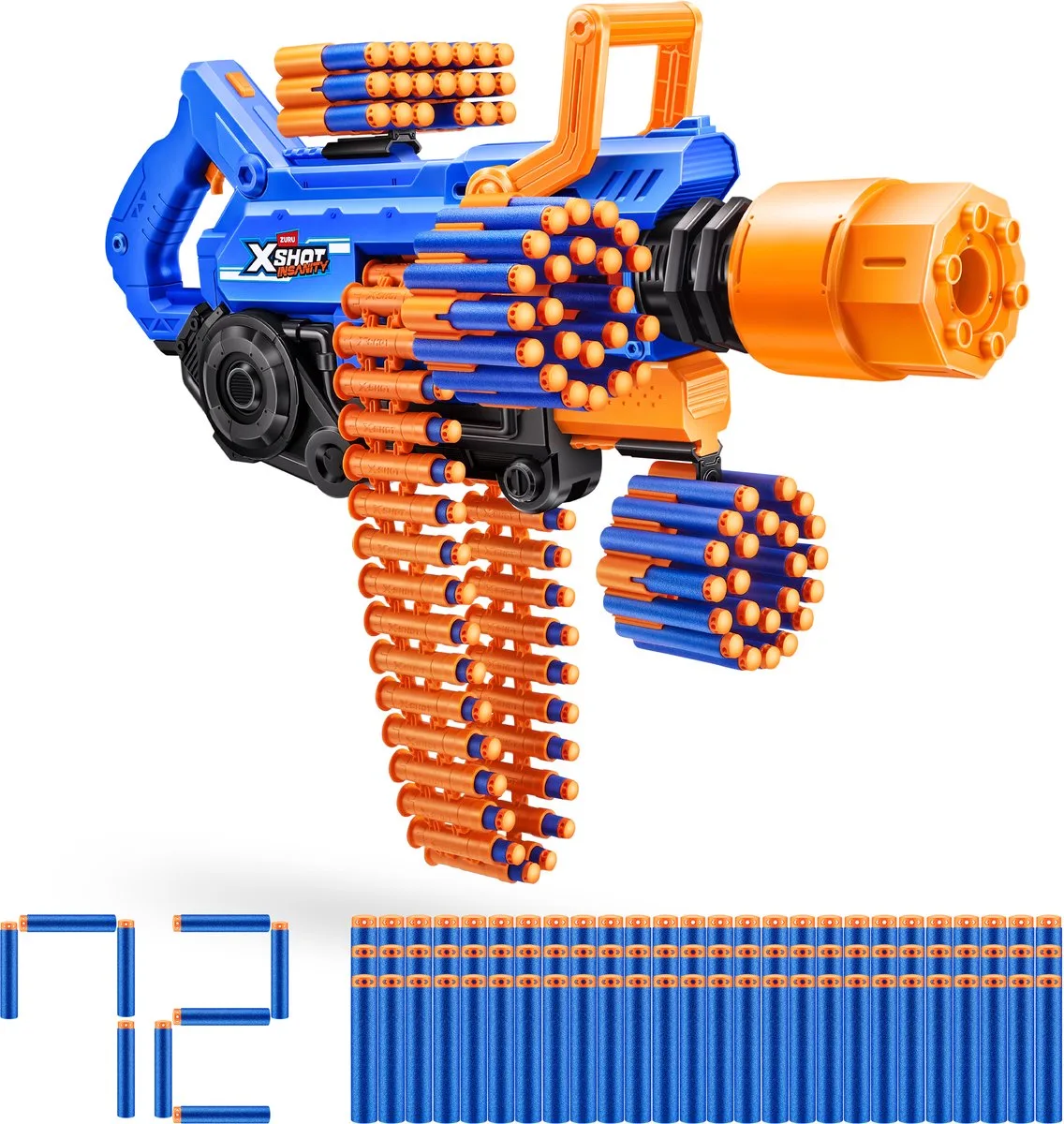 XSHOT Insanity Smoking Barrel Blaster fra ZURU i Blå – produktbillede