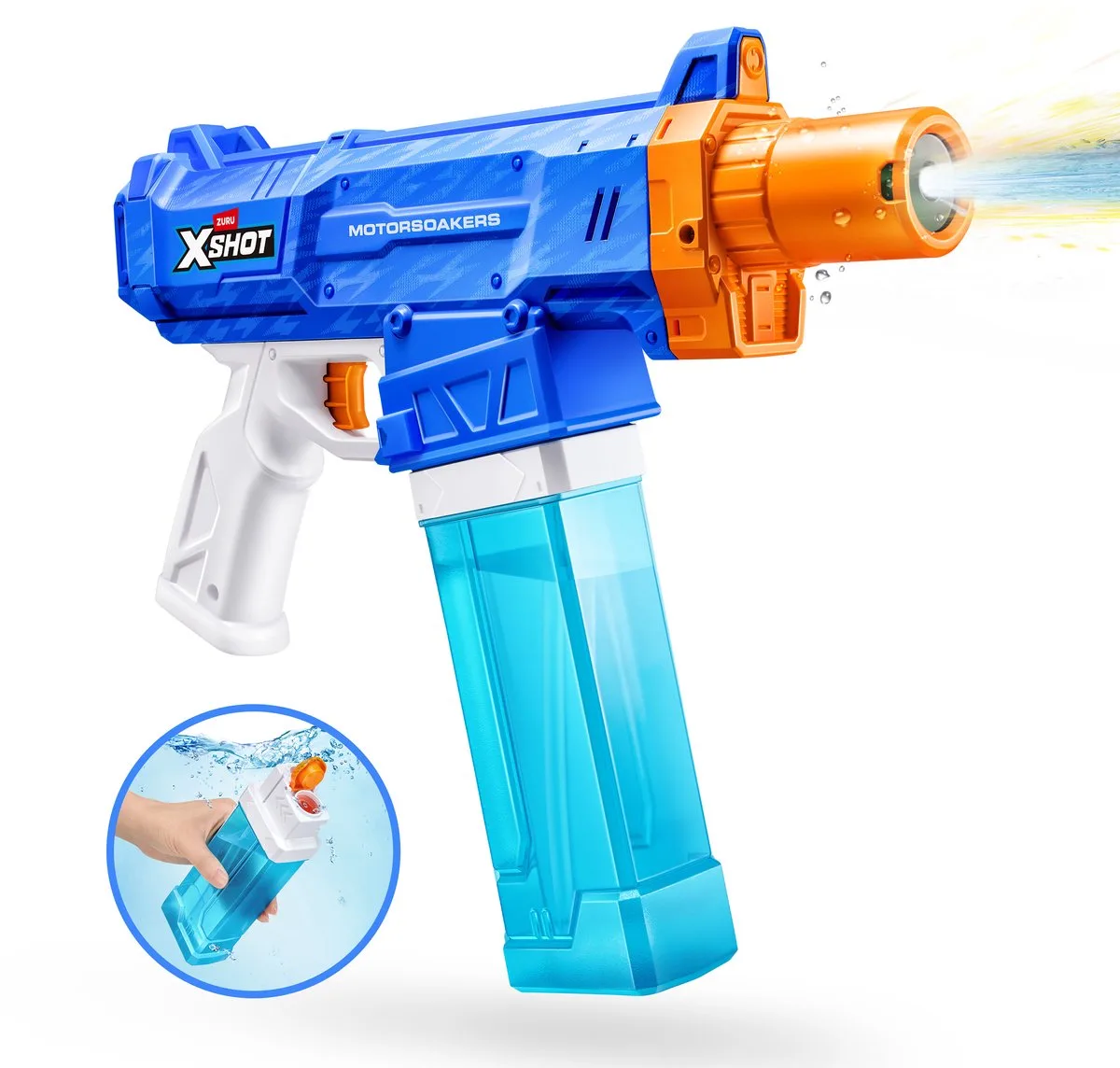 XSHOT Water Turbo Stream Motor Soaker de ZURU en Bleu – photo du produit
